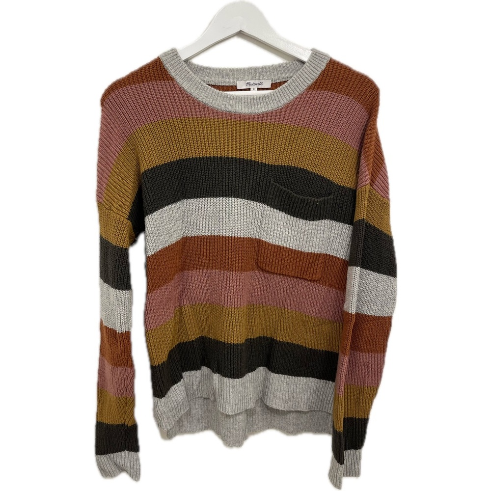 Madewell Multicolor Striped Crew Neck Sweater
